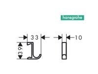 MEDIDAS JUEGO 2 PERCHAS DELGADAS WALLSTORIS HANSGROHE